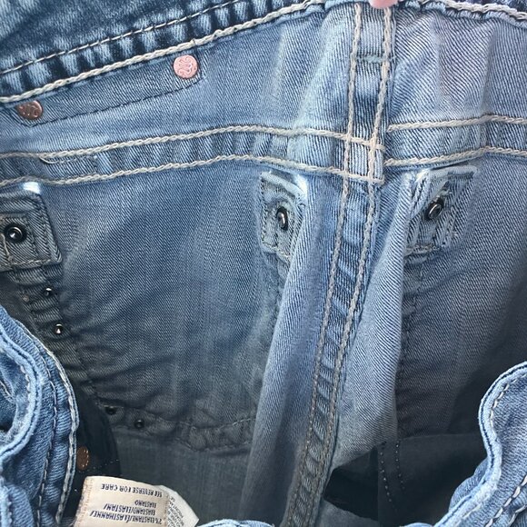 Miss Me Blue Signature Boot Jeans 31" X 32.5" Cotton Denim READ - Picture 14 of 16